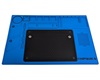 ESD Silicone Soldering Mat - Black with Blue Base